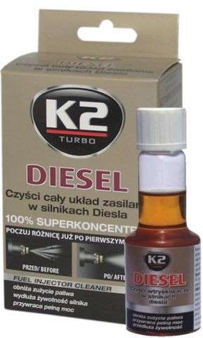 K2 TURBO DIESEL 50 ML- aditivum do paliva (obnov. výkon motoru, snižuje emisní hodnoty