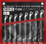 Klíče očkové vyhnuté sada 8 ks 6-22mm Yato YT-0396